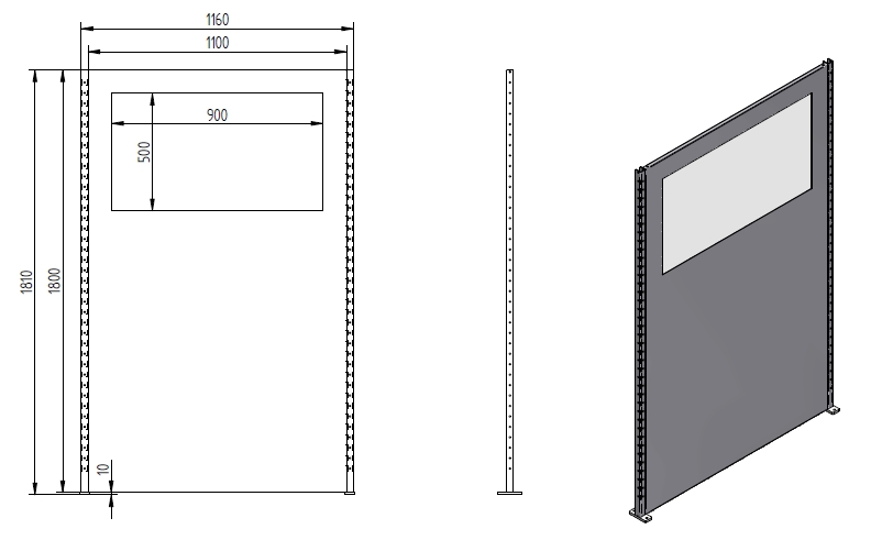 ESD Panelová stěna - vysoká, kotvená