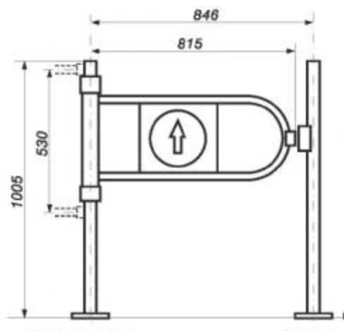 ESD tester + turniket (branka) W10