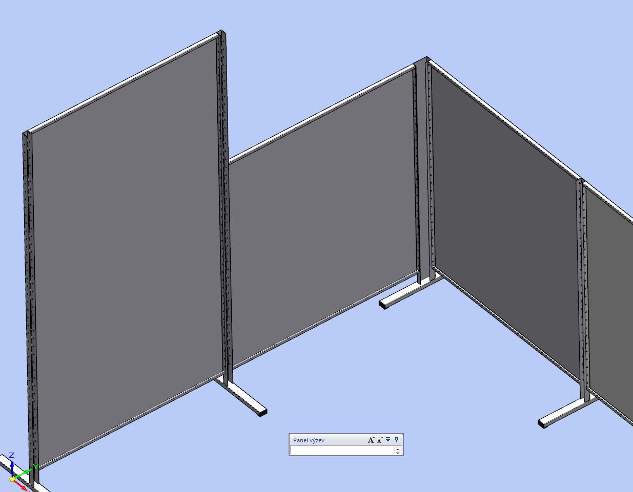 ESD Panelová stěna