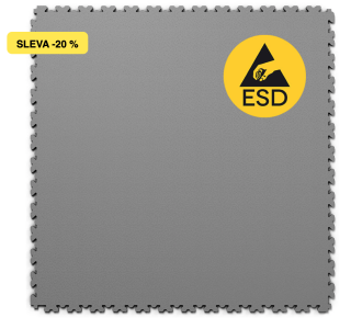   Skládaná ESD podlaha (puzzle dlaždice) light grey