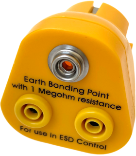 Zemnící vidlice 2xbanánková zdířka 1x10mm druk