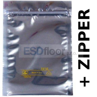 ESD sáčky stínící 76x127 mm se zipem - 76um
