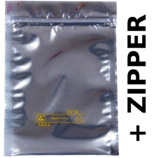 ESD sáčky stínící 203x305 mm se zipem - 76um